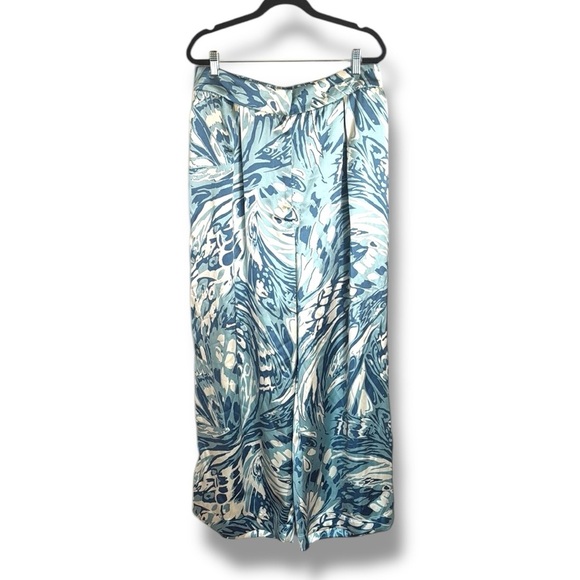 House of Harlow 1960 Tie Waist Wide Leg Satin Pants Size XL - Picture 6 of 6